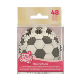 Voetbal Baking Cups - 48 st.