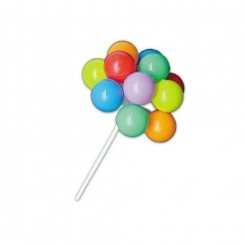 Ballonnen tros 6 cm (plastiek decoratie)