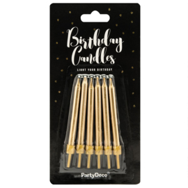 Birthday candles Gold  6 st