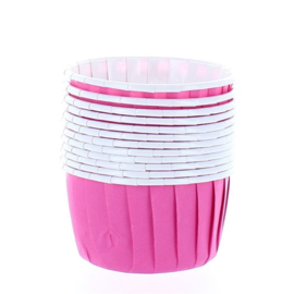 Baking cups bwl donker roze - 12 st