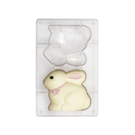 Bunny groot chocolade mould 130 x 110 mm