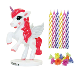 Licorne cake topper et bougies