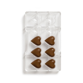 Heart 10 cavity chocolate mould (Decora)