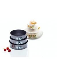 KitchenCraft moules à charnière  jeu 3 pcs (22-24-26 cm)