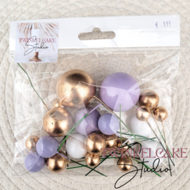Bälle Gold/Weiss/Lillac - 20 pcs