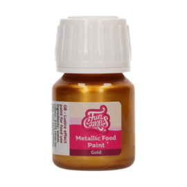 Food paint metallic gold - 30 ml (funcakes)