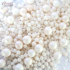 Twinkel Sprinkel Parels Parelmoer Wit mix - 70 gr