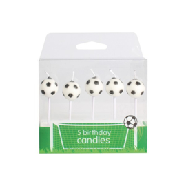 Football bougies d'anniversaire 5 pcs