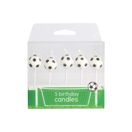 Football Birthday candles - 5 pcs