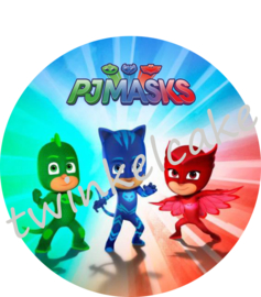 PJ MASKS rond 1taartprint  A4 (eetbare print)