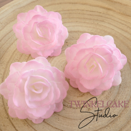 China 3D rose pink 7 cm - 3 pcs (papier Azyme)