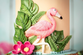 Tropical Birds & Flamingo by Karen Davies