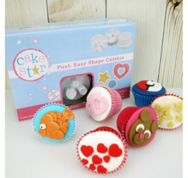 Cake Star Push Easy shapes  set 6 st