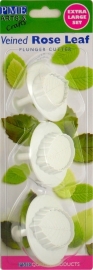 PME Rose Leaf Pluger/cutter set large set 3 pcs