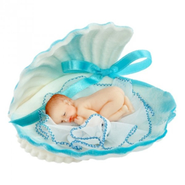 Baby in Blauwe schelp (ENKEL IN WINKEL) 3D