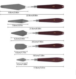 Palet knives set 5 Tiele