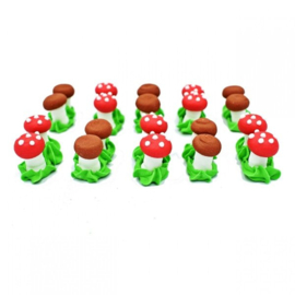Paddenstoelen 3D suikerdecoratie 20 st