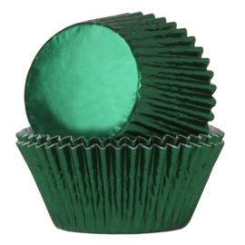 Baking cups House of Marie metallic Green - 25 pcs