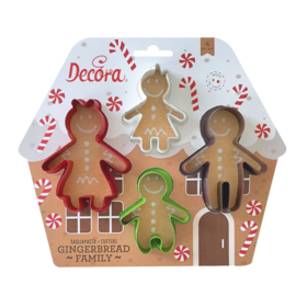 Gingerbread Family cutterset - 4 st