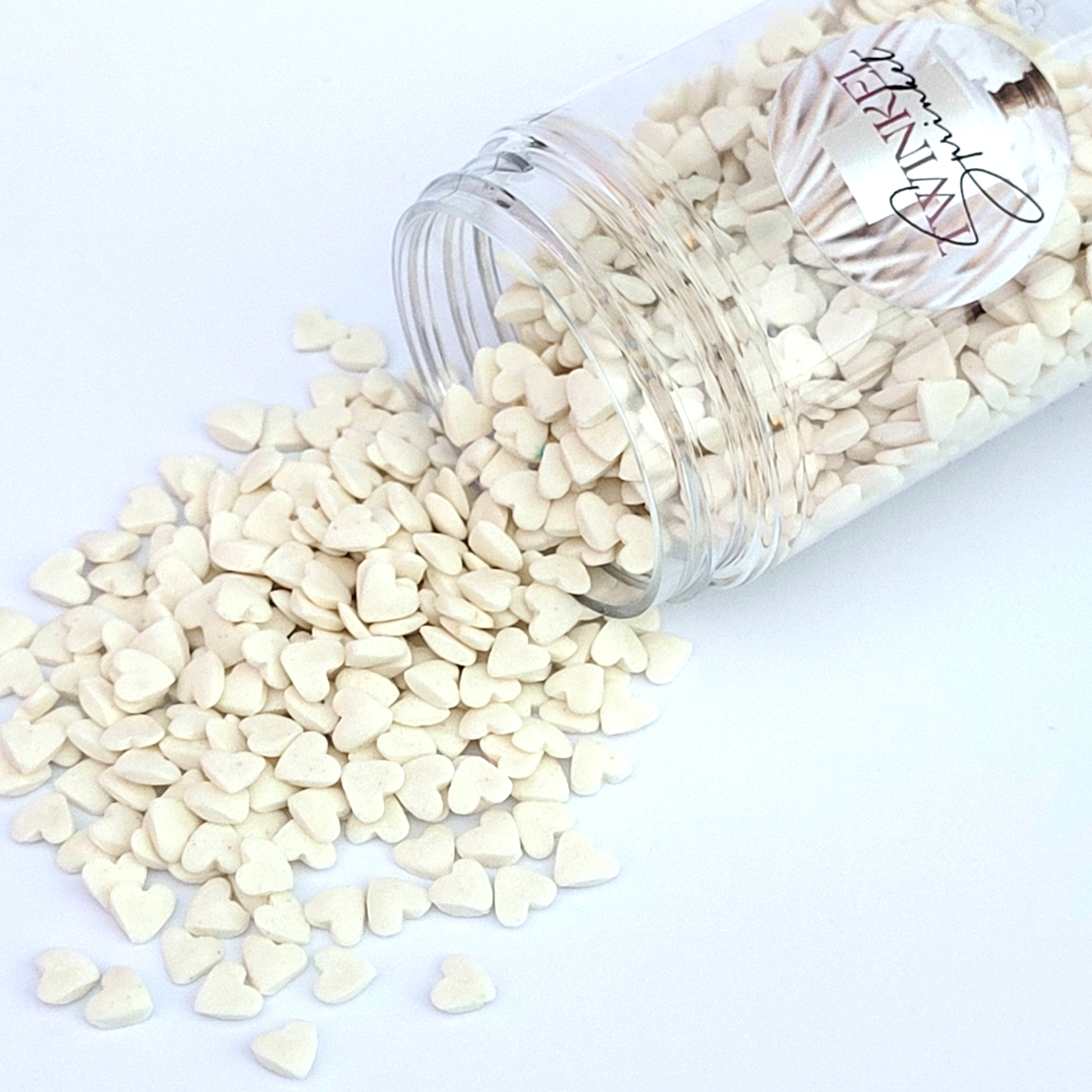 Twinkel Sprinkel Hartjes Wit - 60 gr