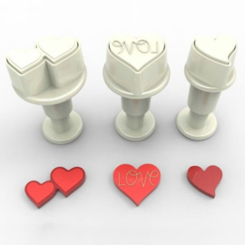 Dekofee mini hearts set 3 pcs