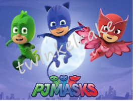 PJ MASKS rechthoek 3 eetbare print A4