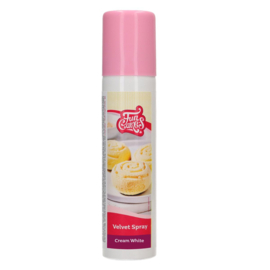 Velvet Spray Cream White (Funcakes) - 100 ml spray velours blanc crème