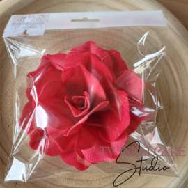 Rose 3D Extra Large Rouge 12 cm - 1 pc (papier azyme)