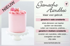 Ganache Aardbei klaar voor gebruik - 500 gr.