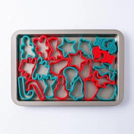 Plätzchenbackblech + Ausstecher (21 st) für Weihnachten