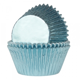 Baking cups House of Marie Foil Metallic Baby Blue - 24 pcs