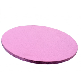 Plateau à gâteau rond rose 35.5 cm (drum)