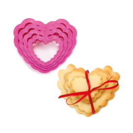 Hearts curly - 4 pcs