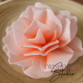 Roos 3D Extra Large Zalmkleur  12 cm - 1 st (waferpaper)