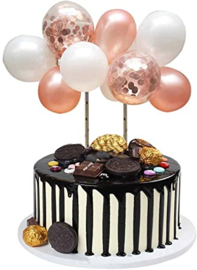 Balloon cake topper Silver
