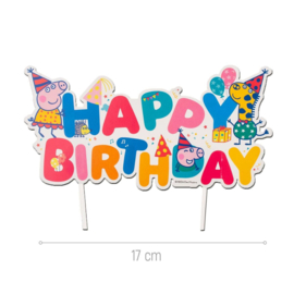 Peppa Pig Happy Birthday cake topper 17 x 12 cm