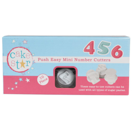 Cake Star Mini Easy Puch Numbers (Zahlen) Ausstecher set 10 st