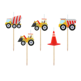 Candles construction machines - 5 pcs