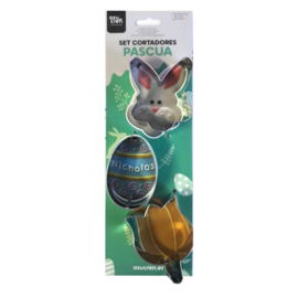 Lapin, oeuf, tulipe - jeu 3 pcs