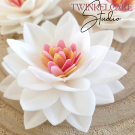 Lotus 3D wit  7 cm - 3 st (wafer paper)