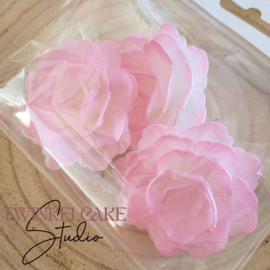 China 3D rose pink 7 cm - 3 pcs (papier Azyme)