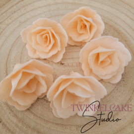 Chinese 3D Roos small Peach 4.5 cm - 5 st (wafer paper)