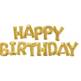 Happy Birthday supershape set 3 st (gold)