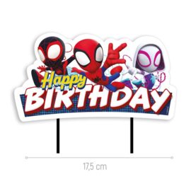 Spidey Happy Birthday cake topper 17 cm