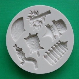 Asie lointain avec dragon (moule en silicone)