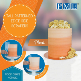 PME Patterned Tall Edge Side Scraper - pleat