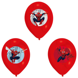 Spiderman ballons 6 pcs