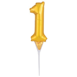 Balloon cake topper Zahlen Gold