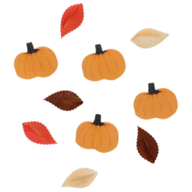 Autumn leaves and pumpkins wafer paper 10 st