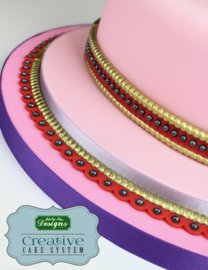 Rope and Pearl Borders silicone mould (Katy Sue Design)